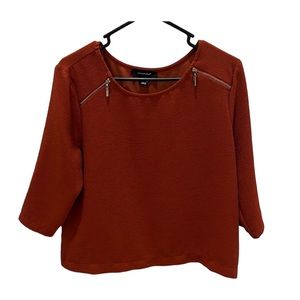 Rustic orange 3/4 length top